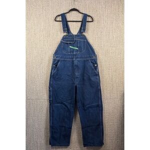 Key Imperial Mens Denim Bib Overalls Indigo Blue Cotton Workwear 42x29